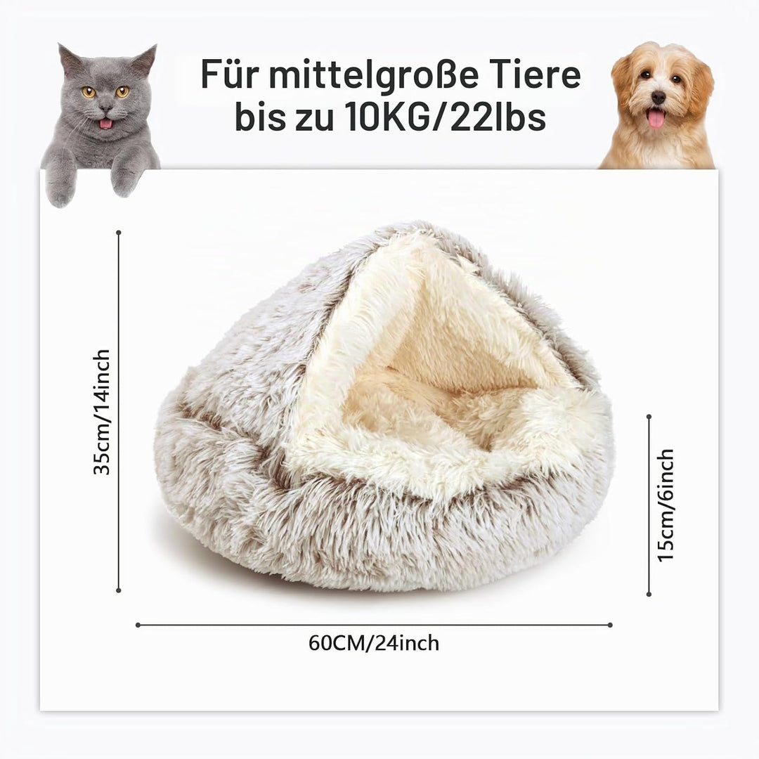 Arquiel Katzenbett, Katzennest, Haustierbett Tierbett, Kleine Hundebett Waschbarer Flauschiges Rund