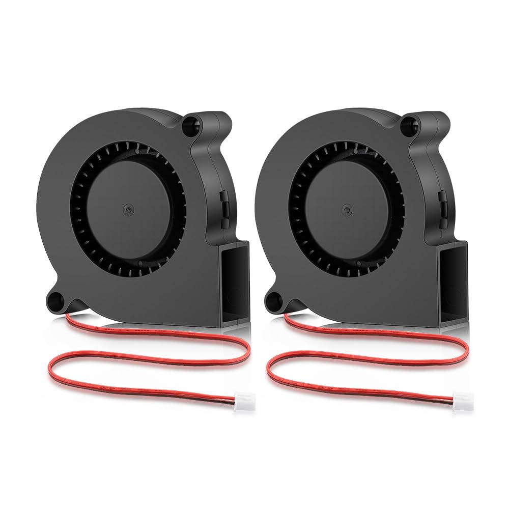 GDSTIME 2 Stück 5015 Gebläse Lüfter 50 x 15mm 24V Turbinen Turbo 50mm Kühlung Ventilator 4000 U/min