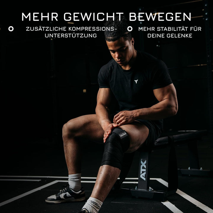 BREAKING LIMITS Kniebandage Kraftsport – Kniebandagen für Powerlifting, Gym, Krafttraining & Bodybui