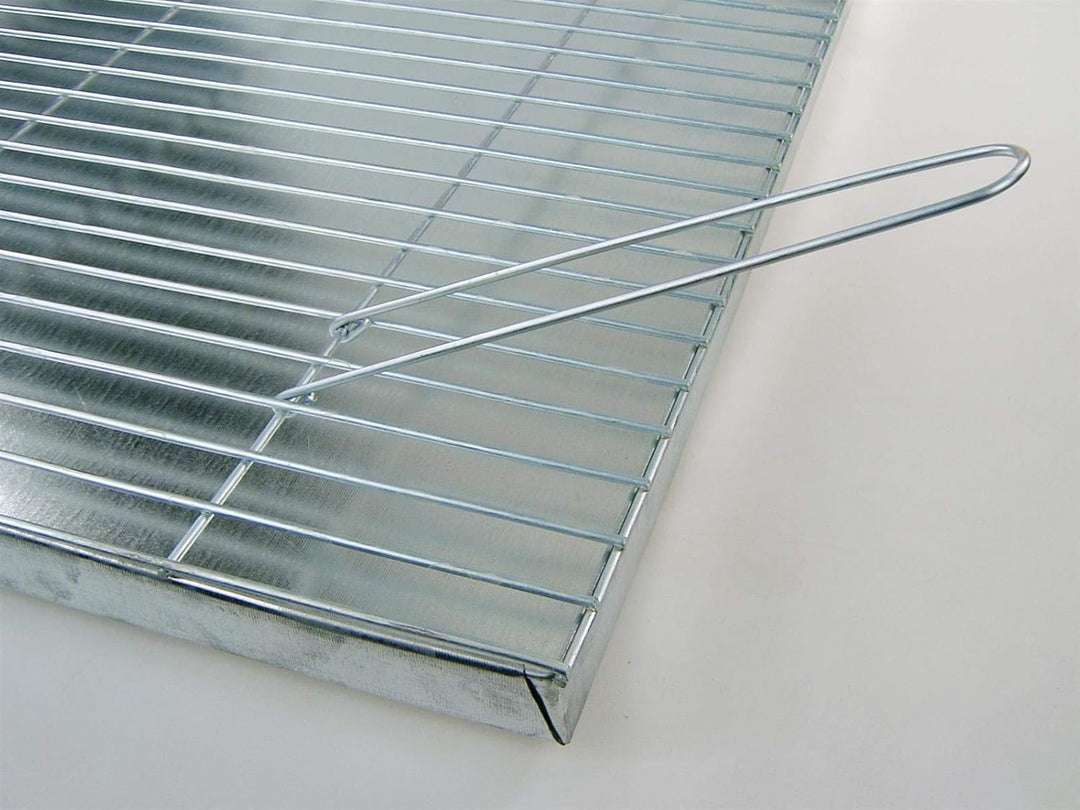 BitWa Aschekasten und Grillrost mit Klappgriffen 80x50 cm im Set Grillkamin