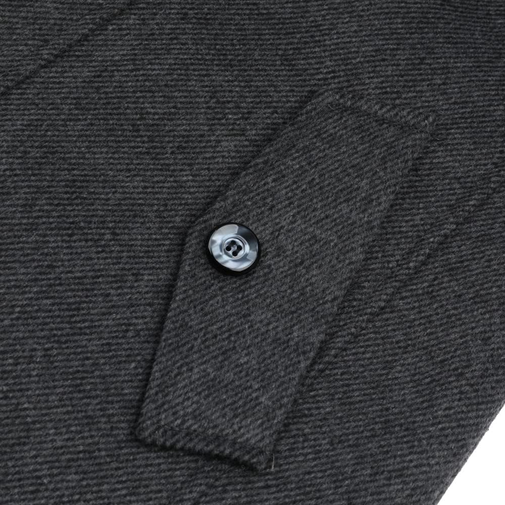YOUTHUP Herren Wollmantel Dick Winter Kurzmantel Regular Fit Wintermantel Freizeit Herrenmantel Über