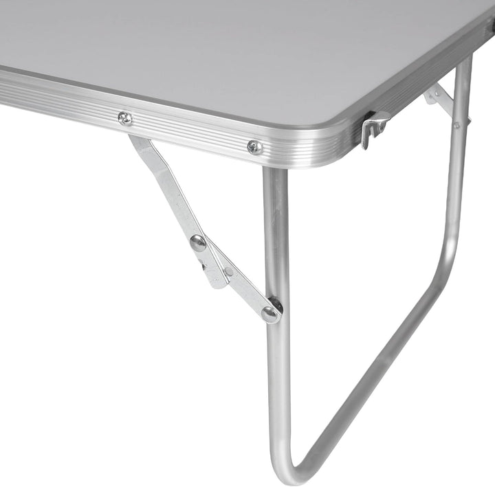 Klappbarer Reisetisch, tragbarer Campingtisch, 60×40×26,5 cm (Weiss), Weiss