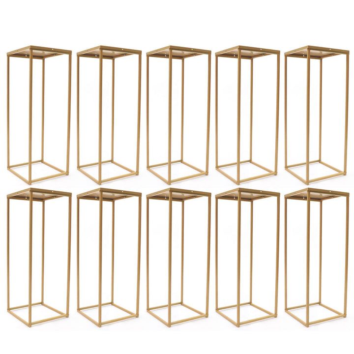 SABUIDDS 10er Set aus Metall Blumenständer Gold Pflanzenständer Moderne Blumentopfständer Pflanzenre