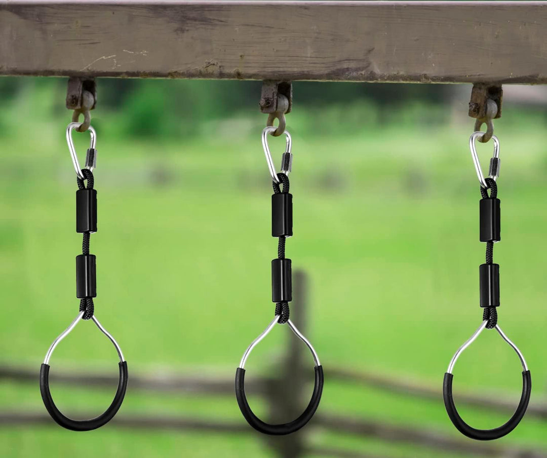 4 Stück Kinder Klettern Ringe, PELLOR Multifunktions turnringe Kinder Trapeze Schaukel mit Kunststof