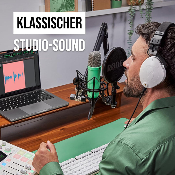 RØDE NT1 Signature Series Grossmembrankondensatormikrofon mit Schockhalterung, Popschutz und XLR-Kab