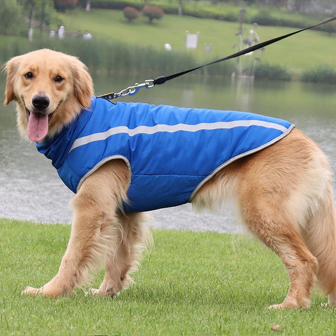 FEimaX Hundemantel Hundejacke wasserdichte Reflektierende Wintermantel mit Fleece Gefüttert Hund Wel