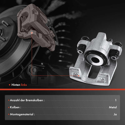 Frankberg Bremssattel Bremszange Hinten Links Kompatibel mit Grand Cherokee I ZG ZJ 2.5L 4.0L 5.2L 5