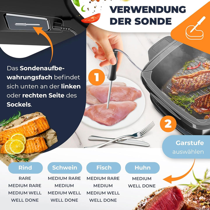 KESSER® Multikocher mit Heissluftfritteuse 8L & 16 Programme Küchengerät - Grillen, Backen, Schmoren