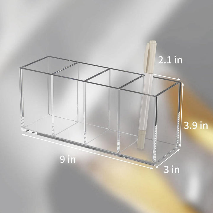 NIUBEE Stifthalter aus Acryl mit 4 Öffnungen Kunststoff, Kunststoff