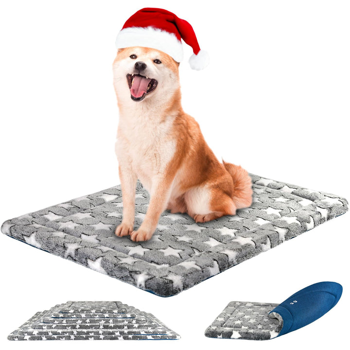 KROSER Grosses waschbares Hundebett 91 x 61 cm, Hundedecke, Sommer- und Winter-Hundematte, gepolster