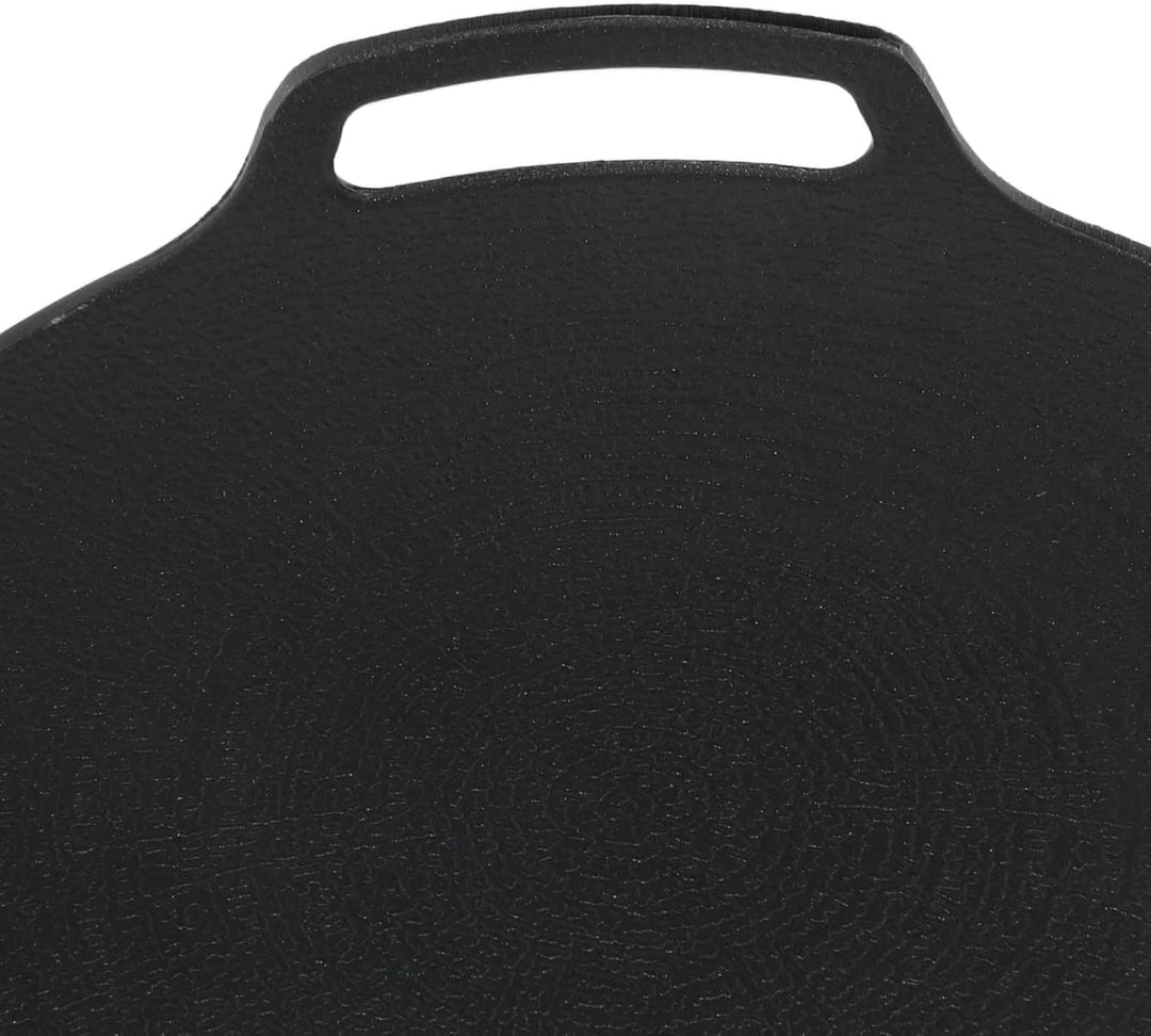 Koreanische Grillpfanne, Antihaftbeschichtete Breite Runde Grillplatte mit Doppelgriff für Gasherd,