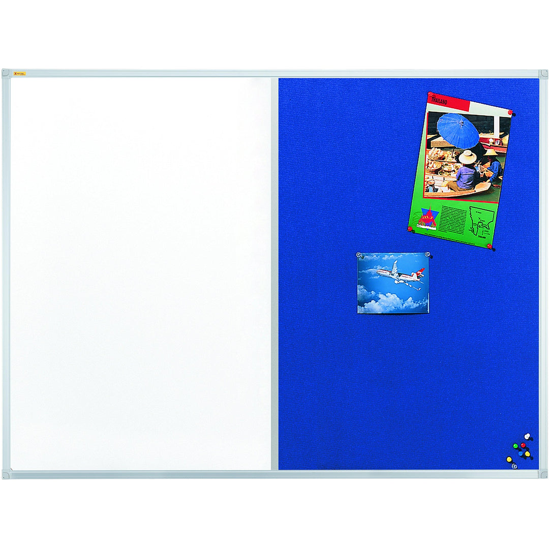 Franken EL-UTF60 03 Textiltafel Eco (beidseitig verwendbar, 120 x 60 cm) blau Filz blau 120 x 60 cm,