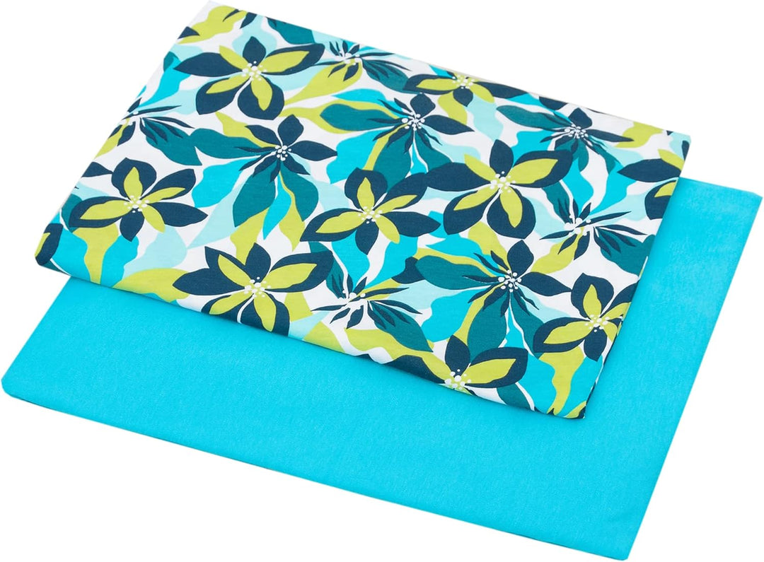 1buy3 Duo-Set Jersey Stoff Gemustert zum nähen | 92% Baumwolle, 8% Elasthan | Kinderstoff | Baumwoll