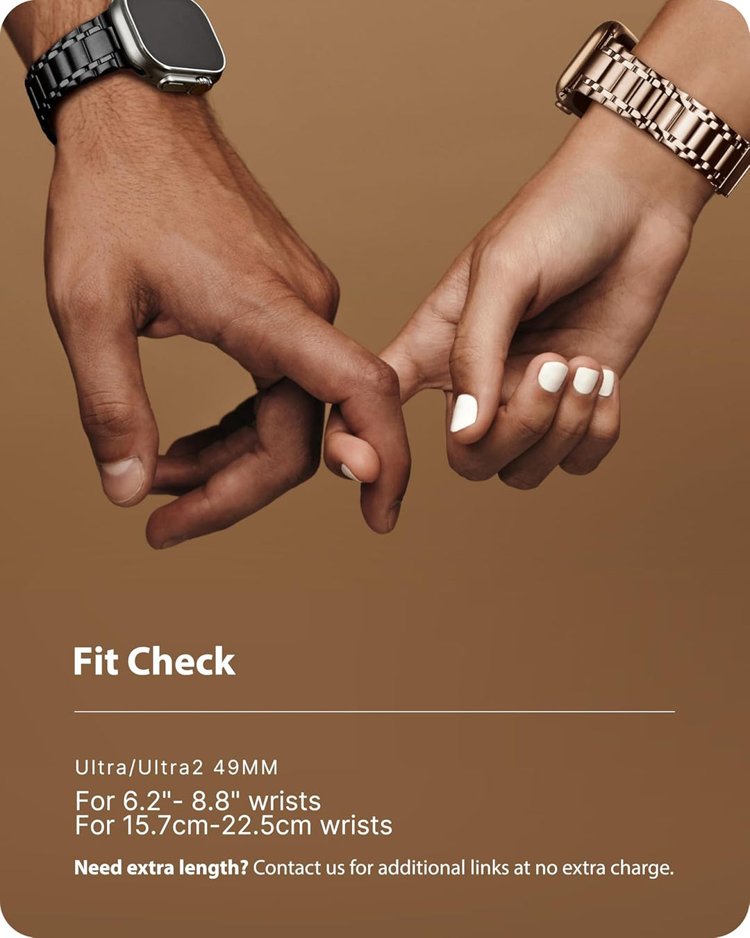 Fullmosa Kompatibel mit Apple Watch Armband 49mm Series Ultra2/Ultra, Edelstahl Apple Watch Ersatzar