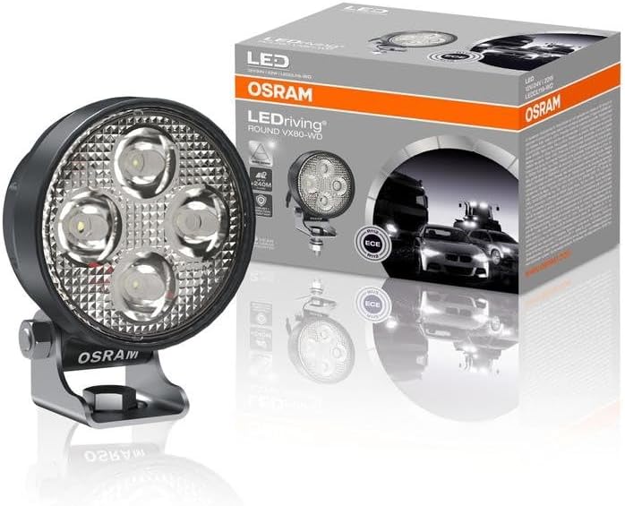 Osram LEDriving ROUND VX80-WD, LED Zusatzscheinwerfer für Nahfeldbeleuchtung, Wide, 1150 Lumen, Lich