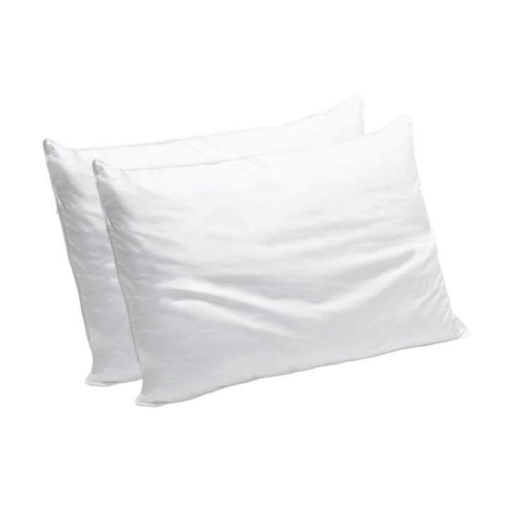 Blau Câlin 2er-Set Kissen mit festem Komfort 'Alaska', super Füllung, Hülle aus 100% Perkal-Baumwoll