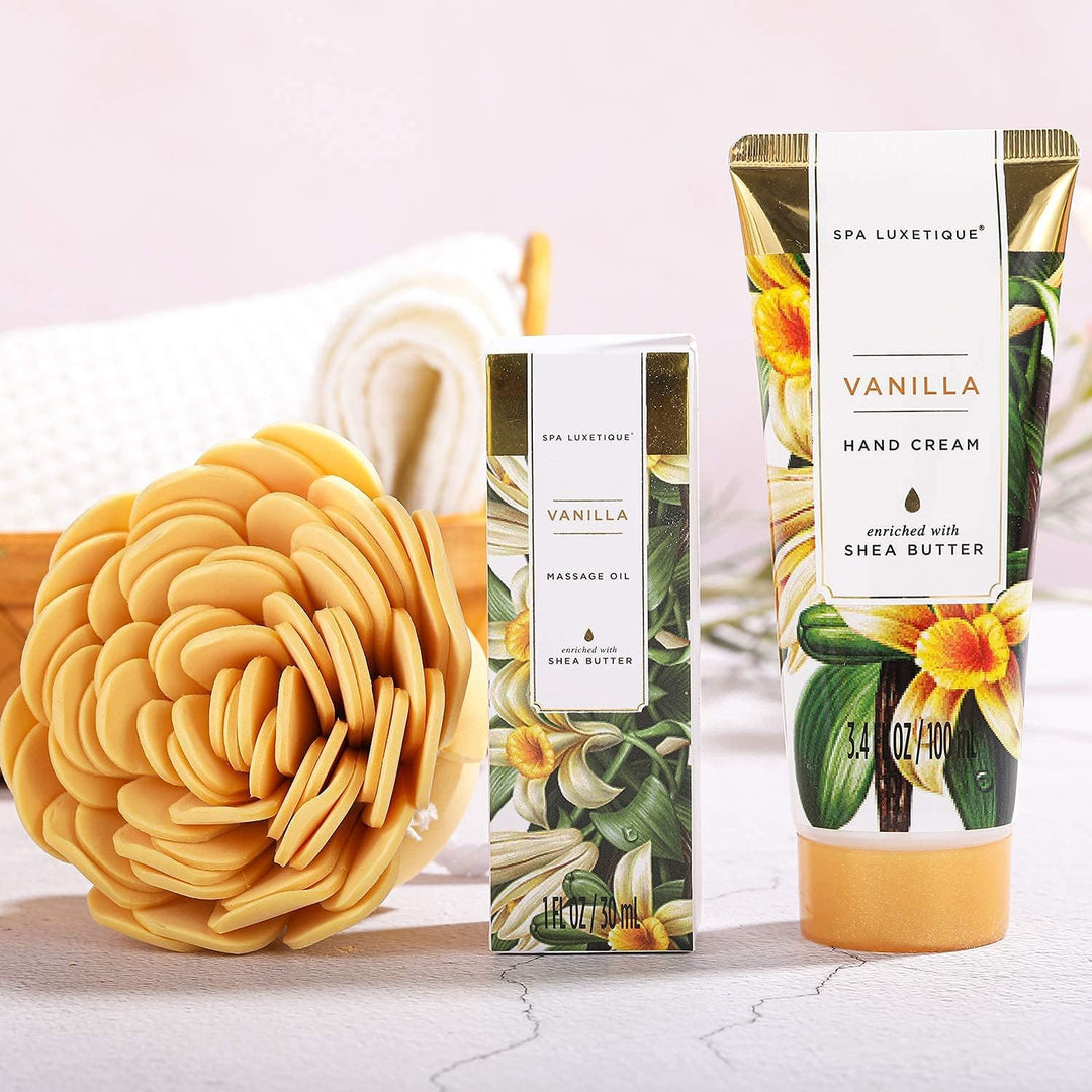 SPA LUXETIQUE Muttertagsgeschenk Geschenk für Frauen,12tlg Vanilleduft Bade Geschenkset mit Badesalz