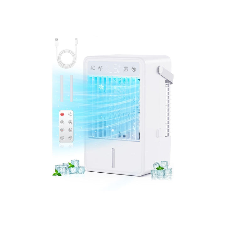 Mobiles Klimagerät mit 1500ML Wasserkühlung, Klimaanlage Mobil Mini Luftkühler USB betrieben, 3 Modi