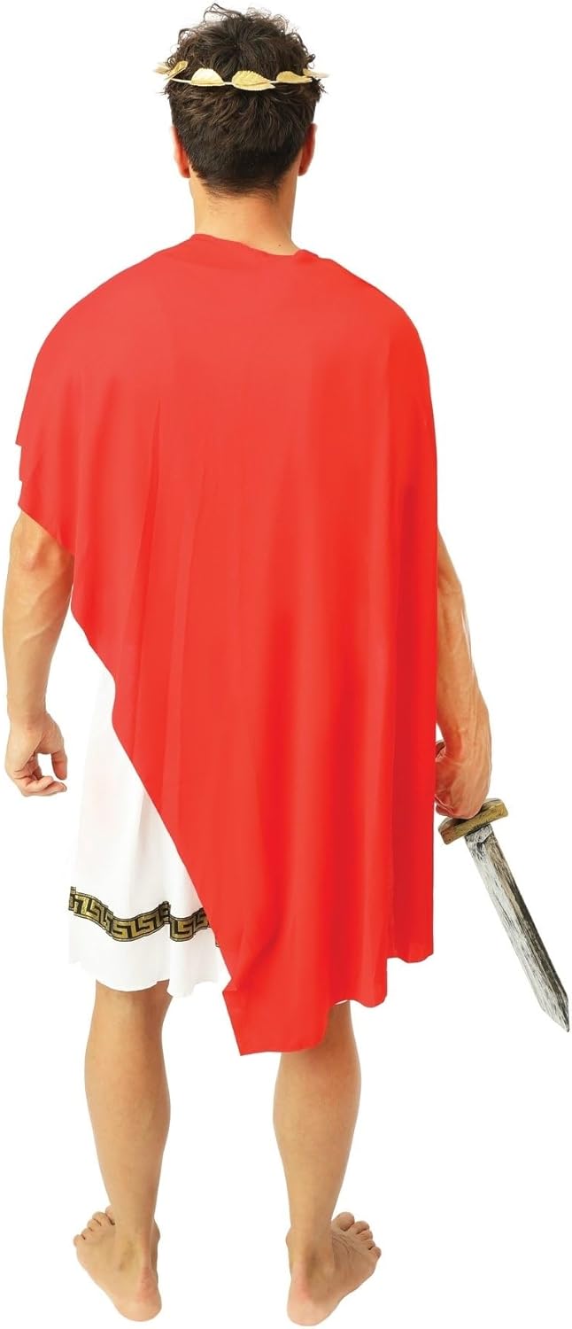 P'TIT CLOWN - Römisches Kostüm, Römerin - Kostüm für Erwachsene - Kleid, Stola, Gürtel, Krone - Perf