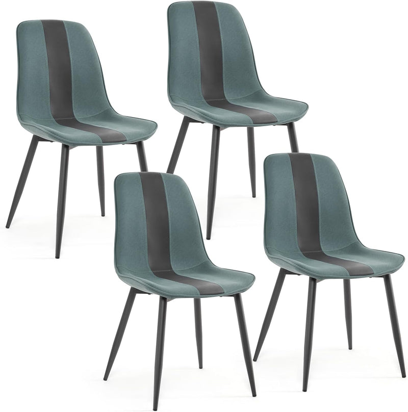 Mondeer Esszimmerstühle 4er Set, Küchenstuhl mit Metallbeinen Scandinavian Modernes Polsterstuhl für