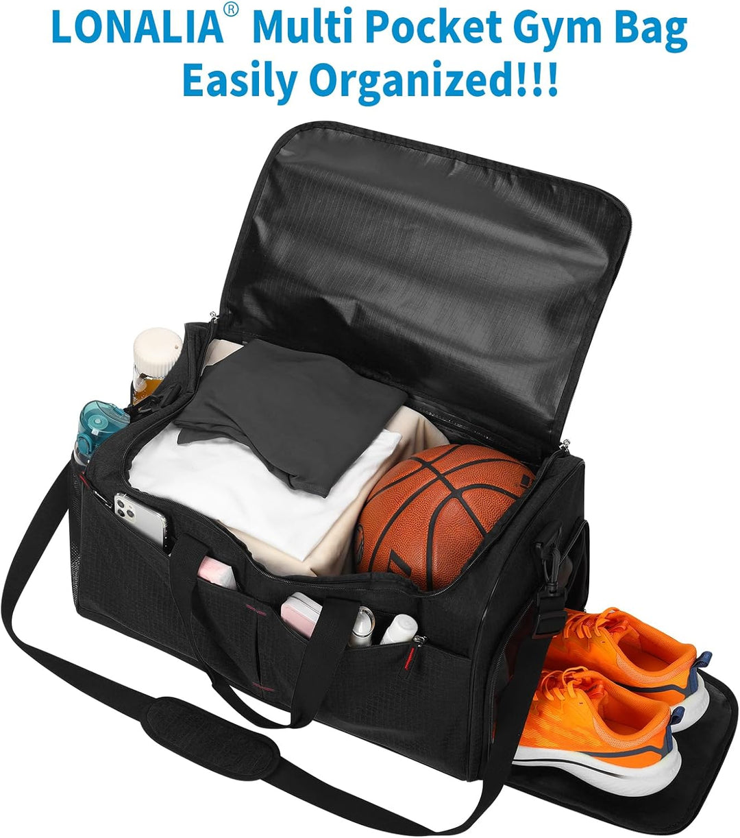 55L Sporttasche & Reisetasche für Herren Gross - mit Schuhfach & Nassfach - Trainingstasche, Tasche
