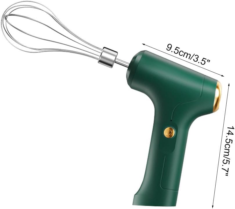 Kabellose Handmixer, 30W Elektrischer Handrührgerät mit Edelstahl-Schneebesen, 3 Geschwindigkeit, Wi