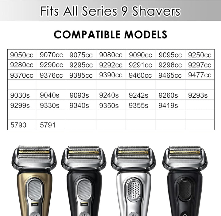 Series 9 Pro Elektrorasierer Scherkopf 94M, Ersatzscherteil für Herren Rasierer Serie 9, Kompatibel