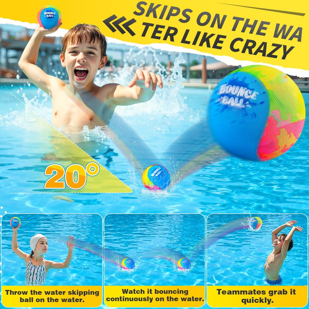 KmmiFF Wasser Sprungball, 2er-Pack Bounce Balls als Outdoor Games am Strand, See and Pool für Kinder