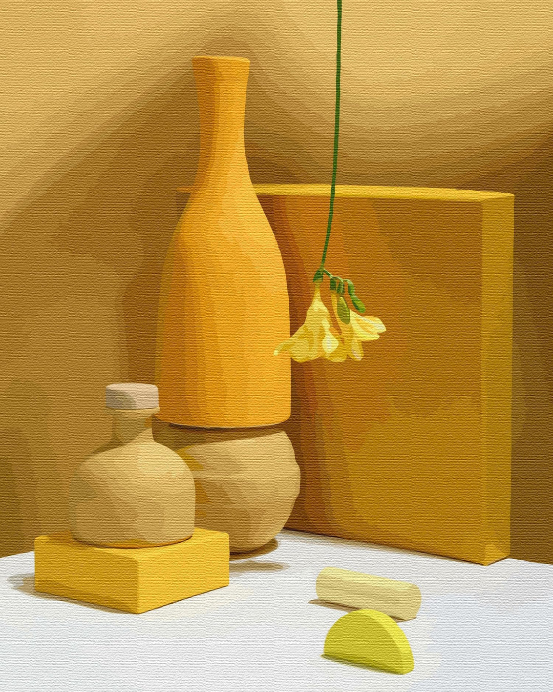 Artnapi Malen nach Zahlen Erwachsene mit Rahmen | DIY Handgemalt | Goldene Momente der Stille| Kit f