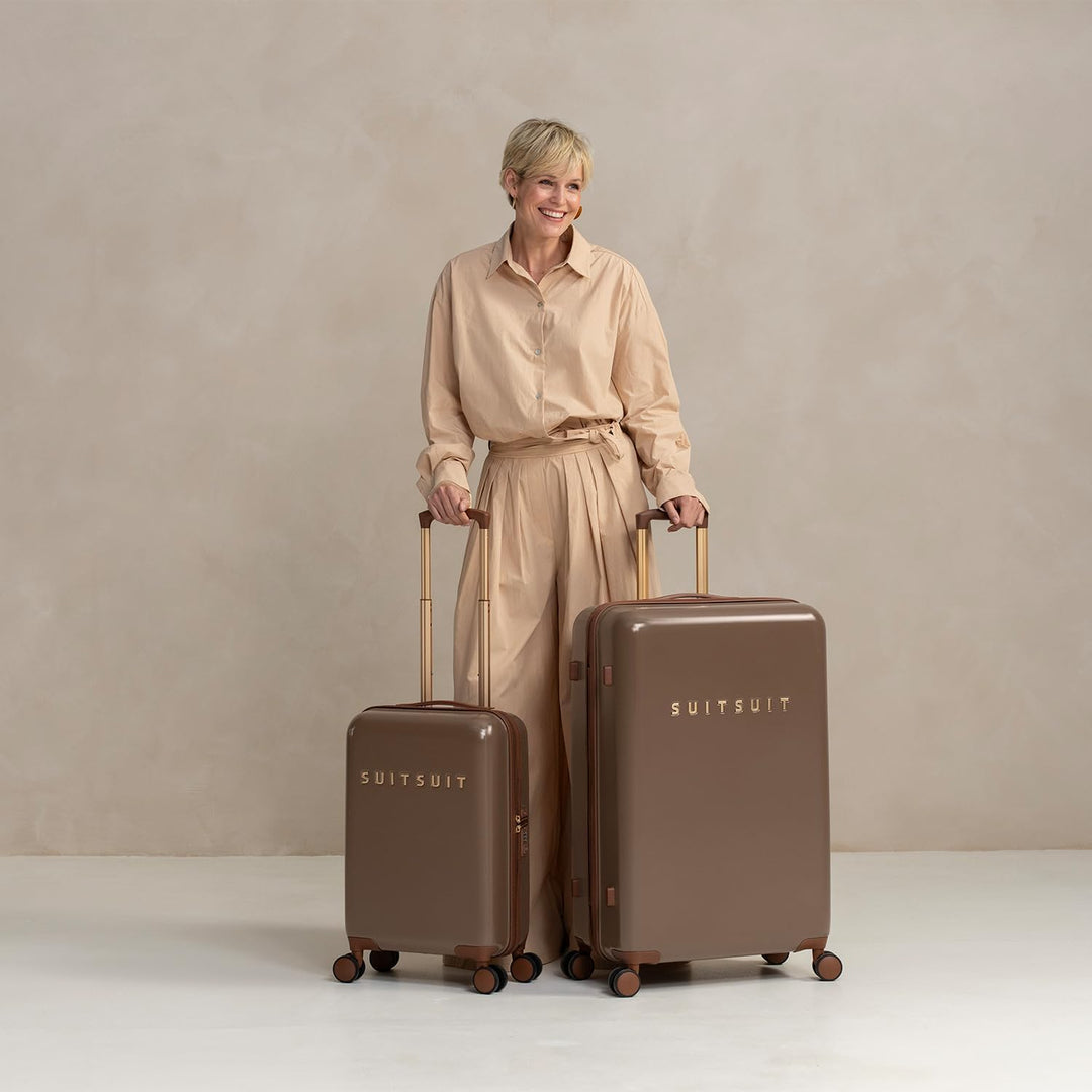 SUITSUIT Fab Seventies – Kofferset 2-teilig – Handgepäck-Koffer 55 cm – Check-in Koffer 76 cm – TSA-