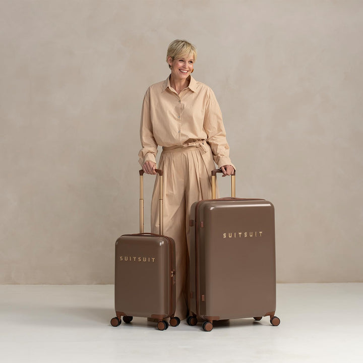 SUITSUIT Fab Seventies – Kofferset 2-teilig – Handgepäck-Koffer 55 cm – Check-in Koffer 76 cm – TSA-