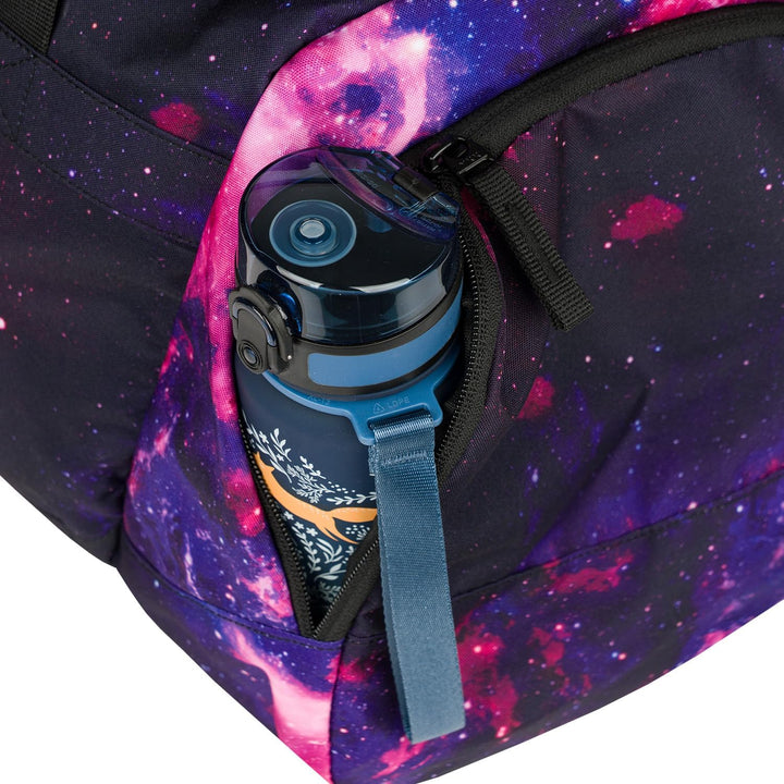 Baagl Sporttasche Kinder Mädchen Reisetasche mit Schuhfach 25 l - Galaxy | SKATE Schulrucksack Set m