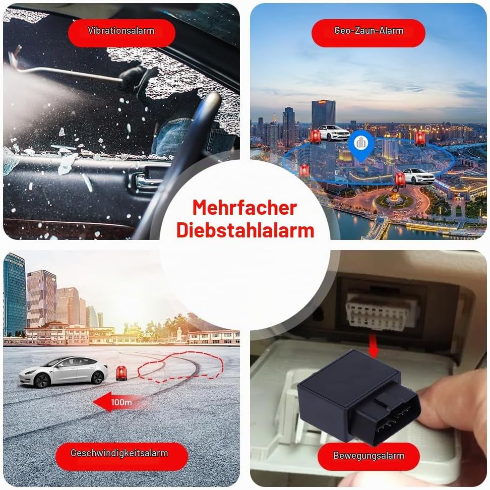 TKMARS GPS Tracker 4G OBD2 Stecker für Auto, Fahrzeuge, LKW, Diebstahlschutz Online weltweit mehrere