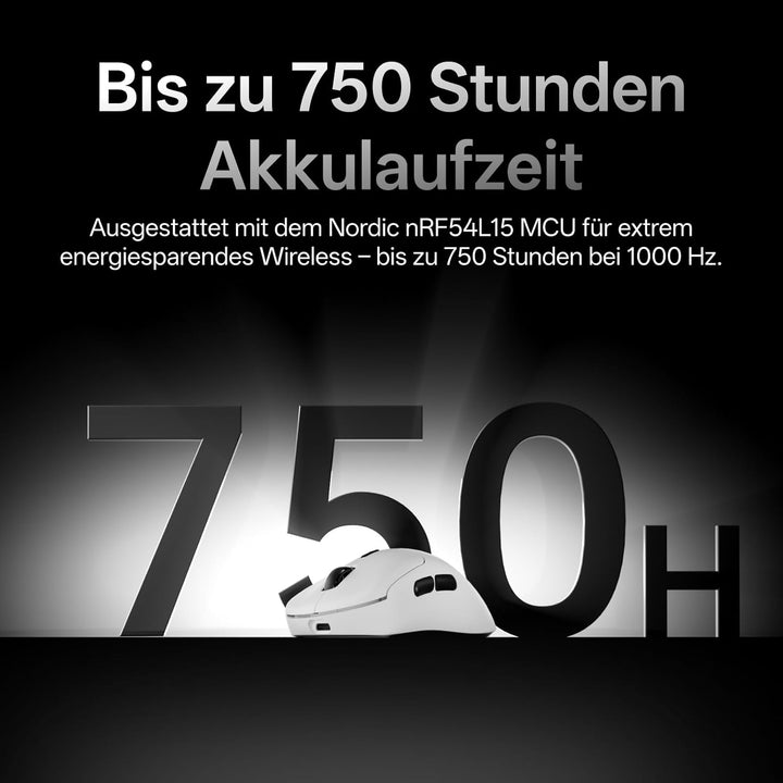 Rapoo VT3 MAX Gen-2 Gaming Maus Kabellose, Echte 8000Hz Abfragerate, 30K DPI, 53g Ultraleicht, 750 S