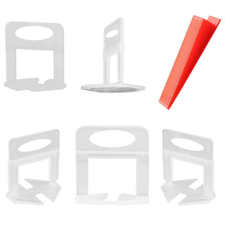 600 Stück Fliesenverlegehilfe, Fliesen Nivelliersystem 2mm, 500 Stück Nivellier Abstandshalter Clips