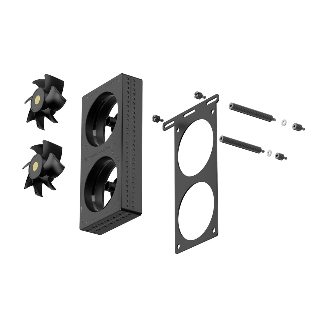 Thermalright MC-2 ARGB Black Memory Cooler, Dual-Lüfter mit 3200 U/min PWM-Design, leiser RAM-Kühler