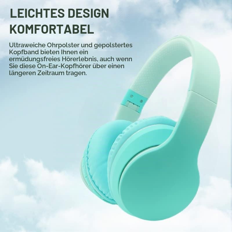 Bluetooth Kopfhörer Kinder,Kinder Kopfhörer Kabellos Over-Ear,Kinderkopfhörer Bluetooth mit Mikrofon