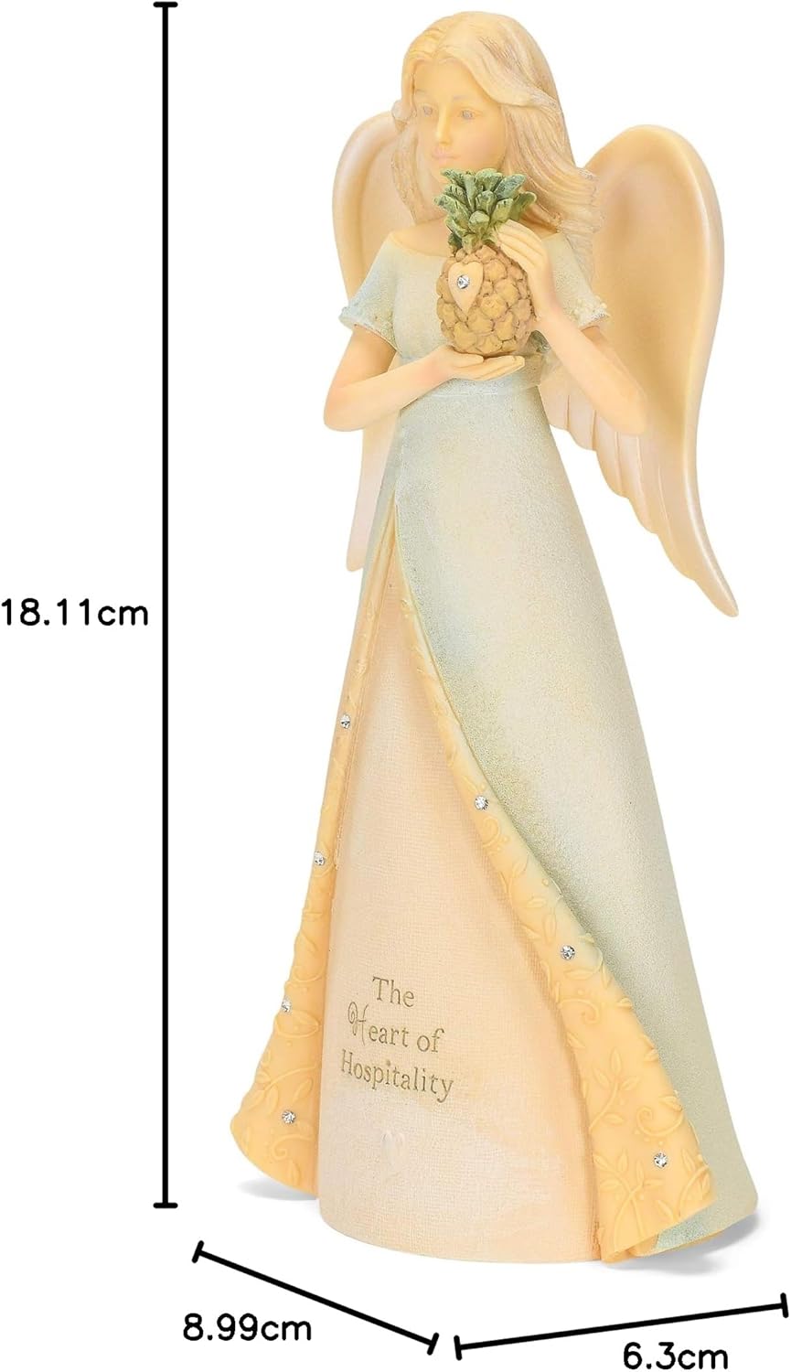 Enesco Foundations Engel Heart of Hospitality, 18 cm, Mehrfarbig