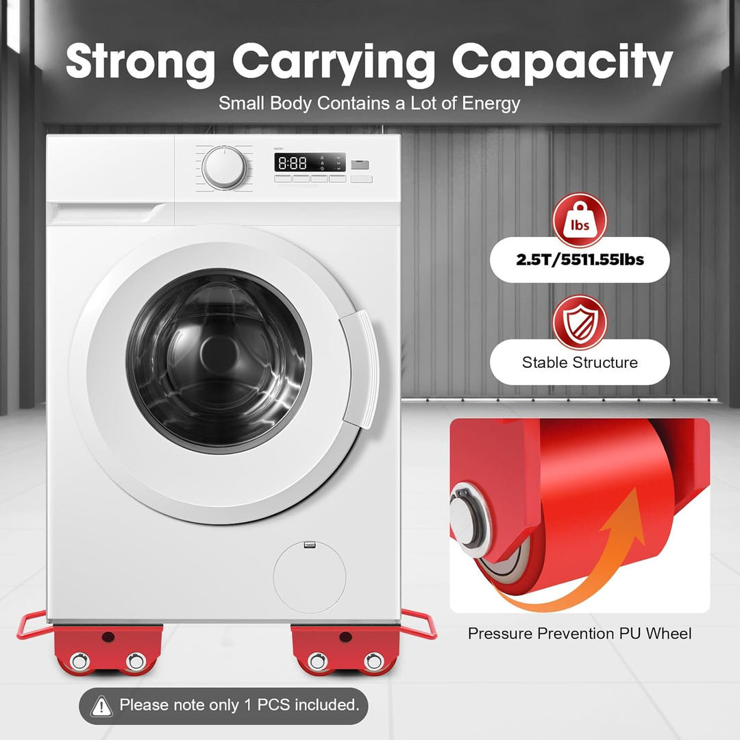 2500kg Schwerlastrollen Transportfahrwerk Maschinenbeweger Gerätewagen 5500 lbs Tragfähigkeit PU Räd