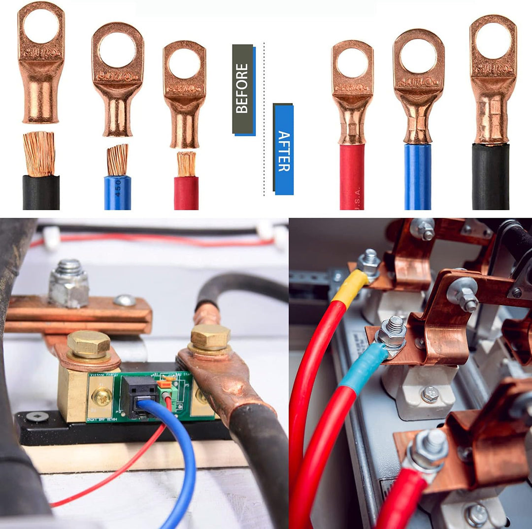 Brileine Batteriekabel Crimpzange von AWG 8-1/0, Batteriekabelschuh Crimpzange für schwere Kabelschu