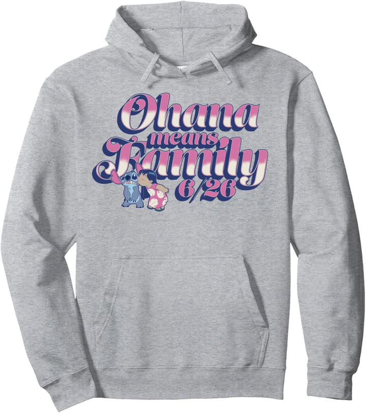 Disney Lilo & Stitch 626 Stitch Day Ohana Means Family Pullover Hoodie