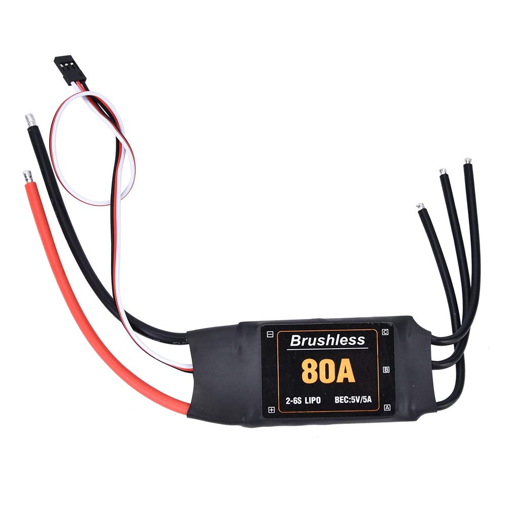 RC ESC, 80A Brushless ESC Elektronischer Drehzahlregler Batterie Niederspannungsschutz 2-6S
