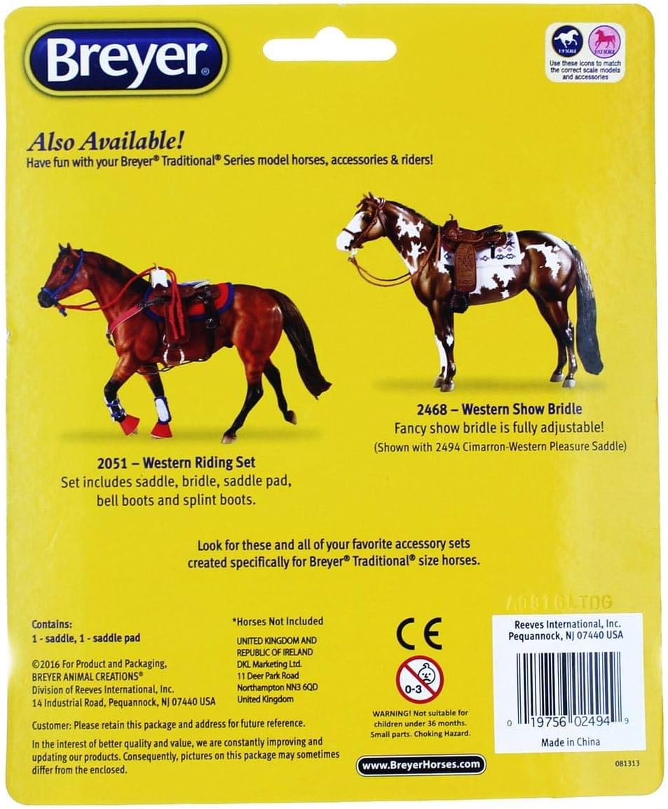 Breyer Traditioneller Cimarron Western Pleasure Sattel (Massstab 1:9), Cimarron Western Pleasure Sat