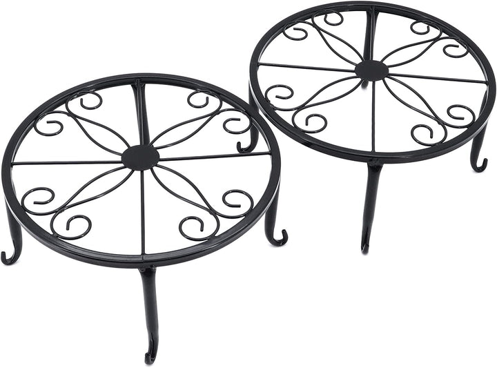 Gearific 4 Stück Metall Pflanzenständer, Eisen Pflanzenhalter, Blumentopfständer für Indoor Outdoor