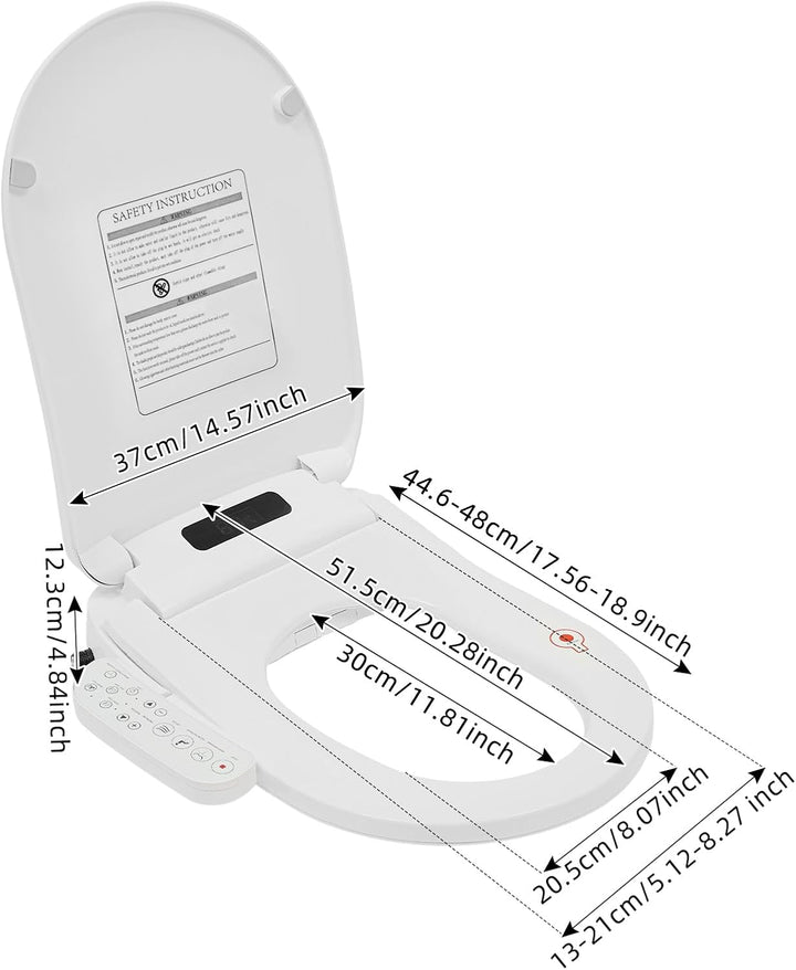 Bidet Toilettensitz 1030W Mit Warmlufttrockner Und Fernbedienung, Dusch WC Sitz Mit Sitzheizung Und