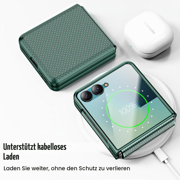 Doeshine für Samsung Galaxy Z Flip 7 Hülle [Not für Flip 7FE] mit Scharnierschutz &amp; Displayschutzfol