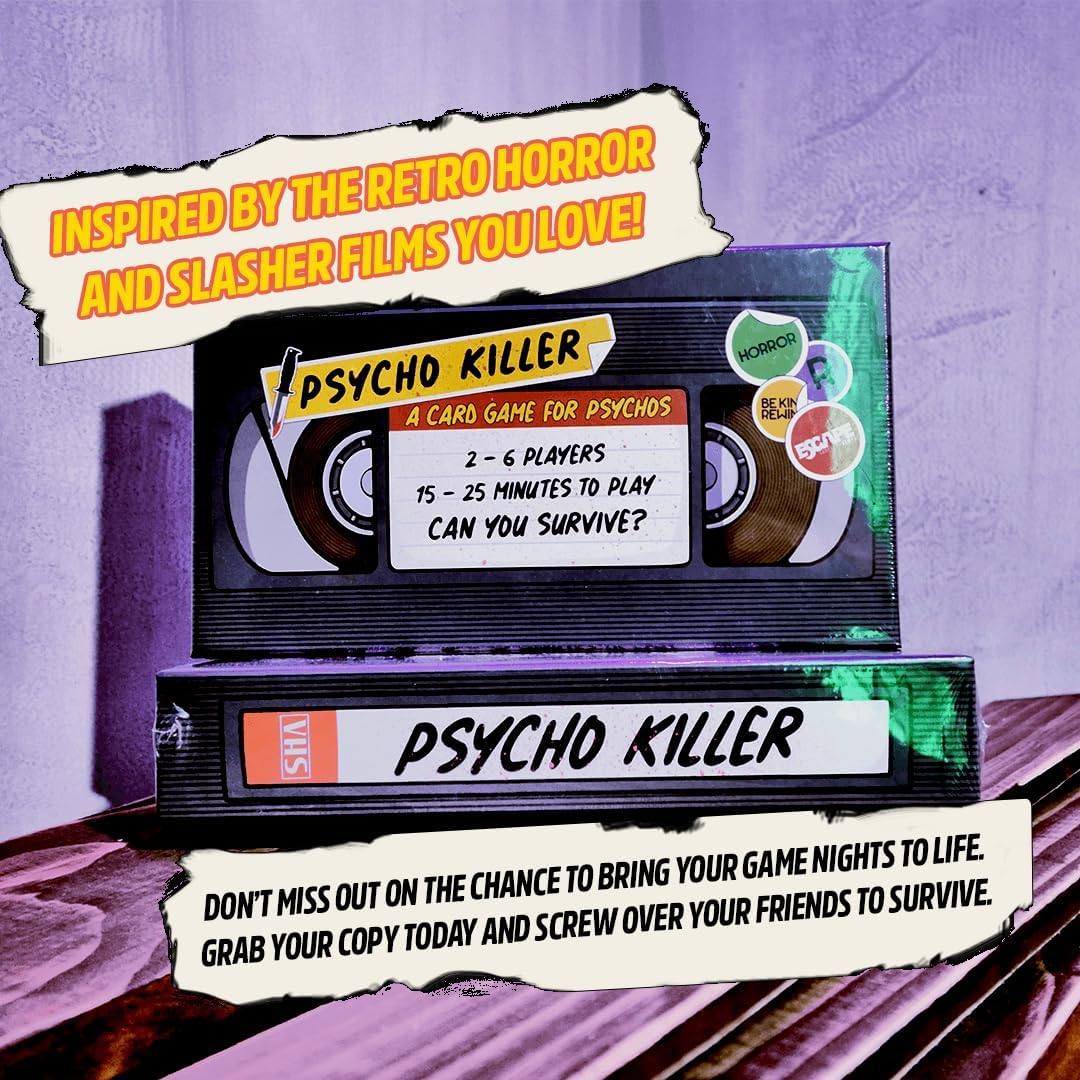 Psycho Killer: The Card Game - A game for Psychos, Multicolor, 5.08 x 5.08 x 5.08 cm