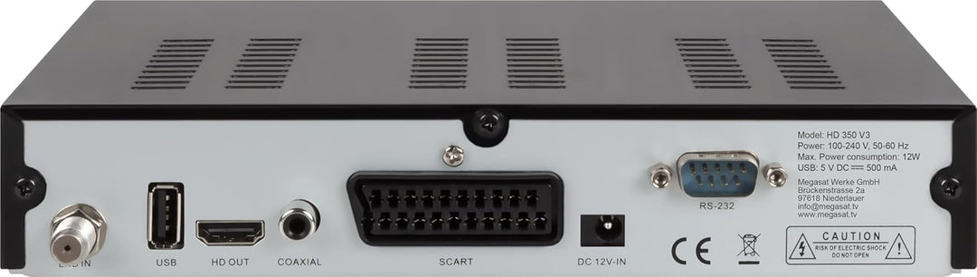 Megasta Sat-Receiver Megasat HD 350, 12 / 230 Volt