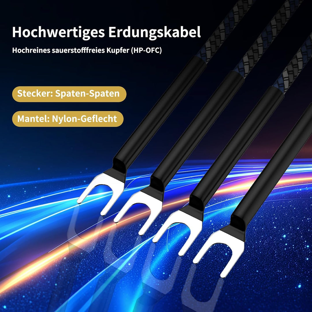 Erdungsleitung für Plattenspieler Phonogeräte mit Masseanschluss,Phonographen Plattenspieler Erdungs
