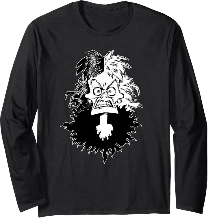 Disney Villains Craze Cruella De Vil Black and White Sketch Langarmshirt